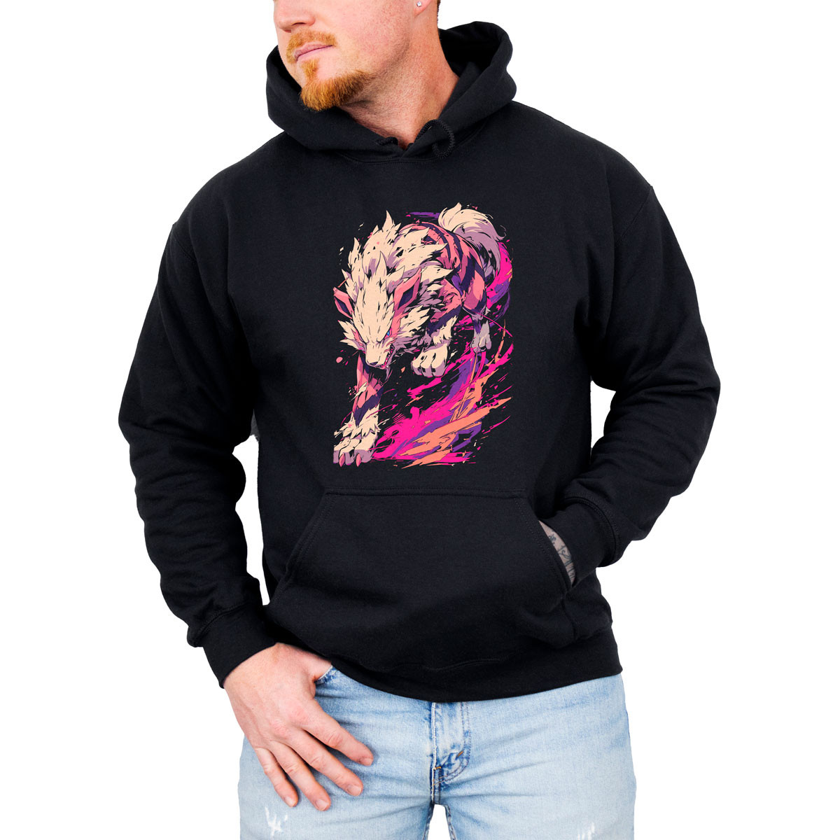 canguro-anime-dise-o-arcanine-manga-corta