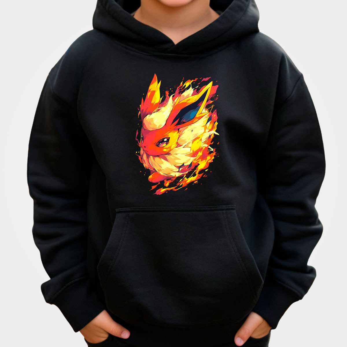 canguro-anime-estampada-shiny-flareon-face-closeup-pok-mon