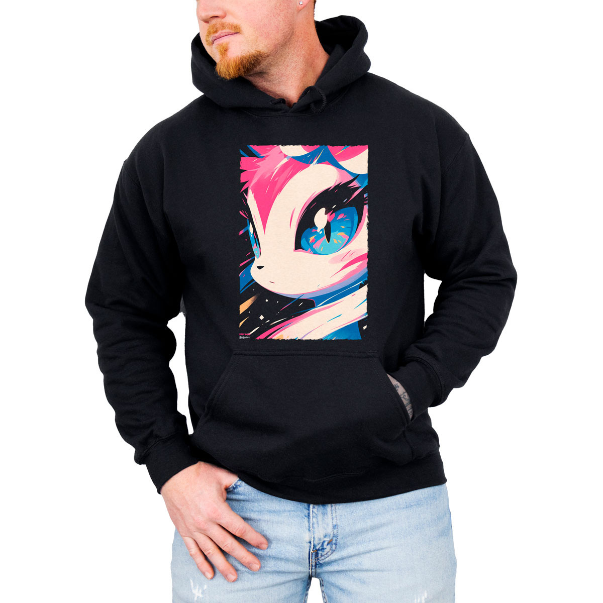 canguro-anime-hombre-sylveon-pokemon-ojos-cercanos