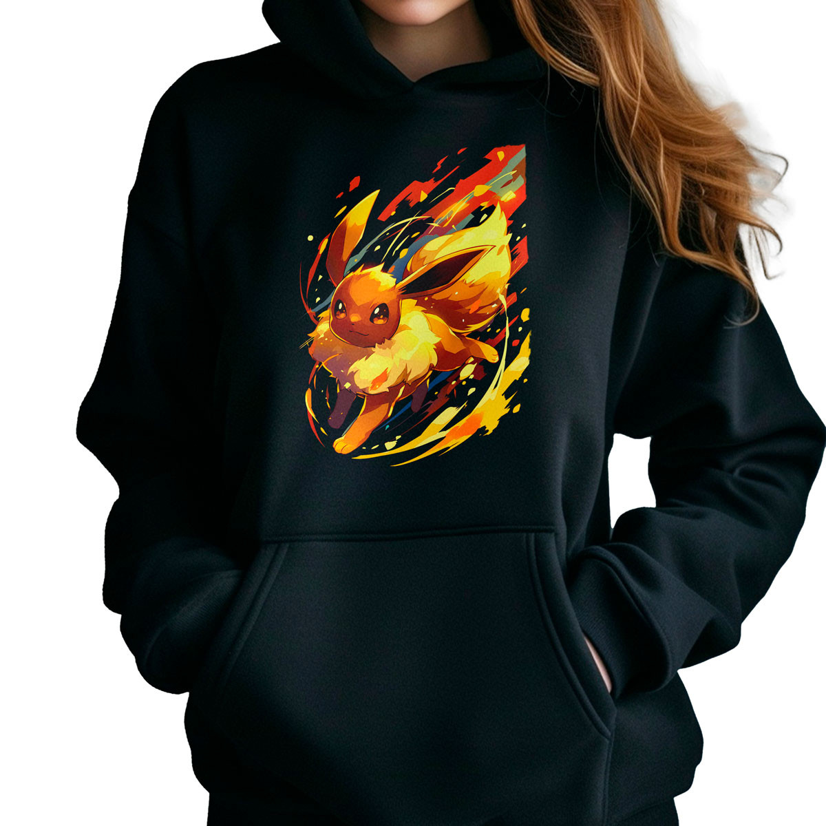 canguro-anime-mujer-eevee-pokemon-negro