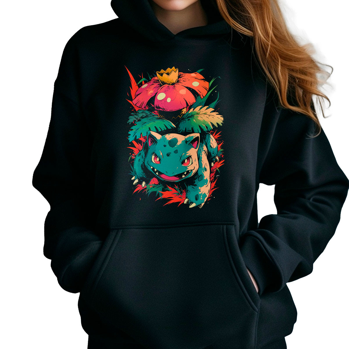 canguro-anime-mujer-entrenador-ivysaur-grass-pok-mon