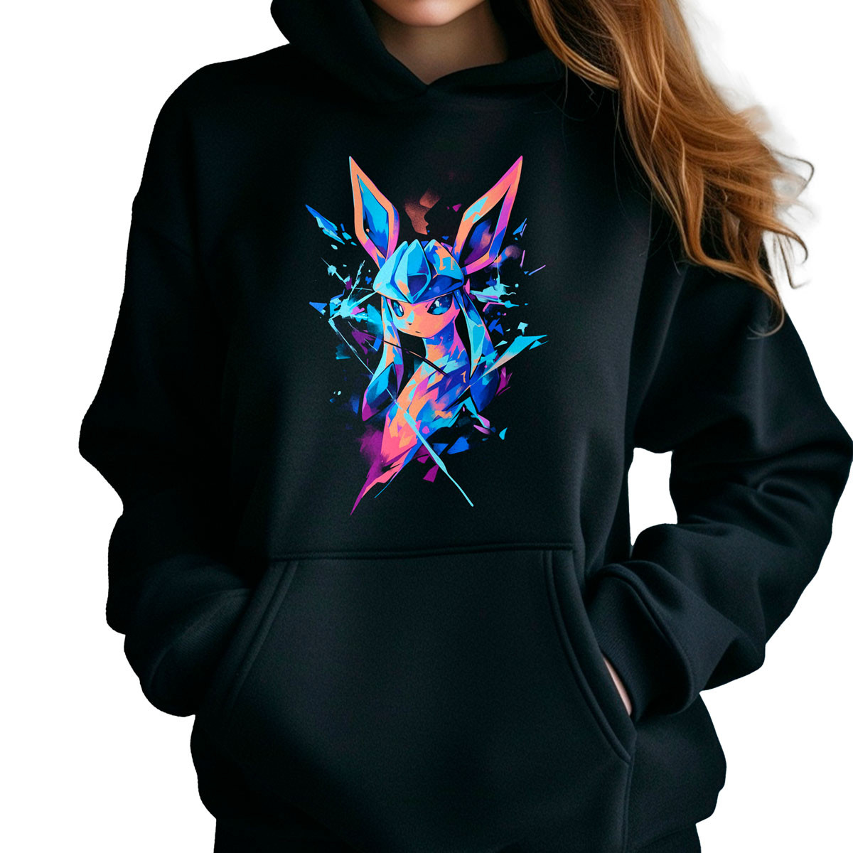 canguro-anime-mujer-estampada-glaceon-pokemon-negro