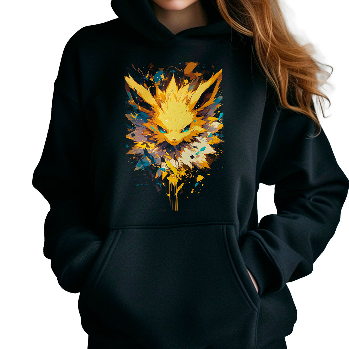 canguro-anime-mujer-jolteon-pok-mon-negro-batalla-manga-corta