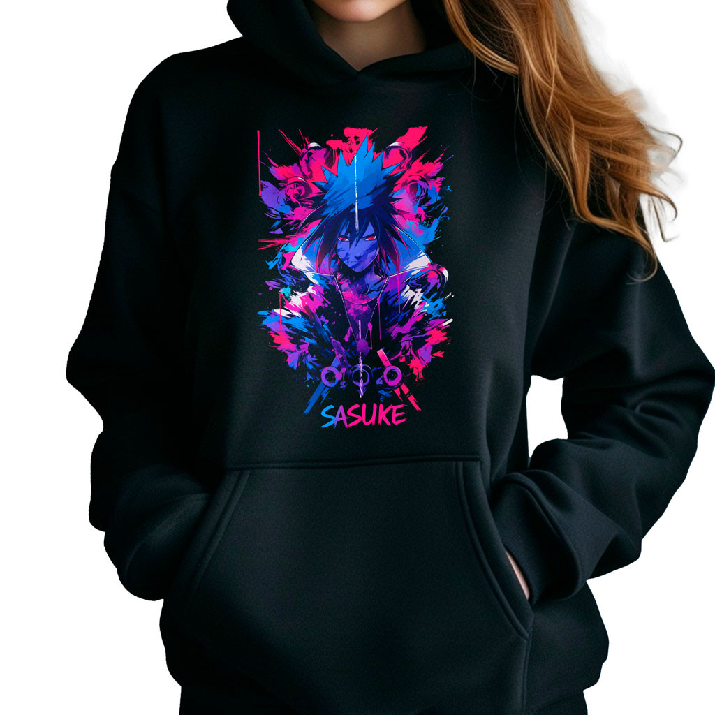 canguro-anime-mujer-negro-kunai-design-sasuke-uchiha