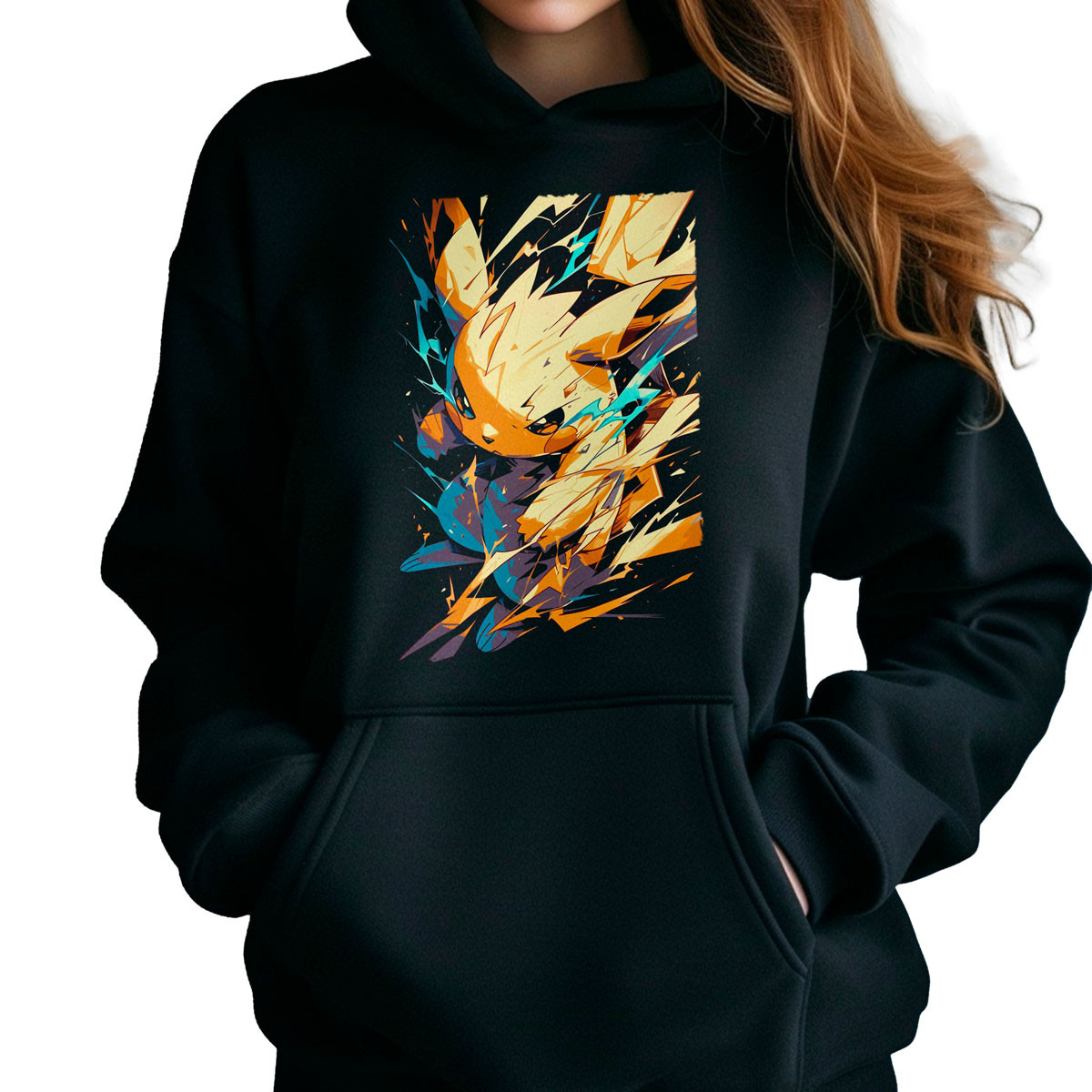 canguro-anime-mujer-pikachu-thunder-manga-corta