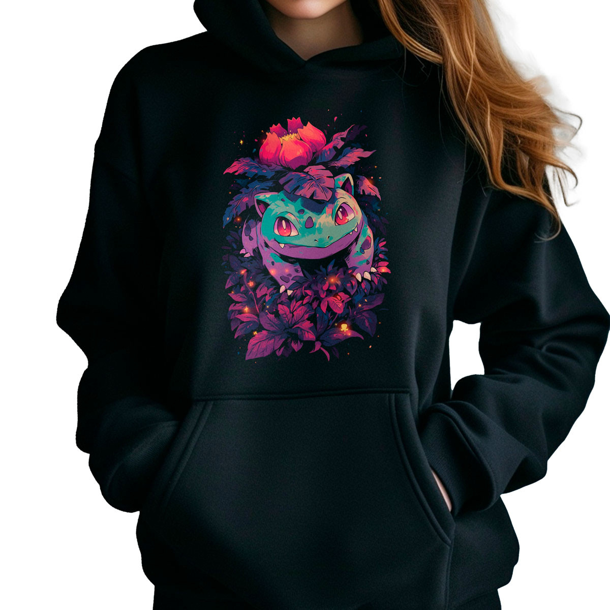 canguro-anime-mujer-suave-pok-dex-bulbasaur-pokemon-negro