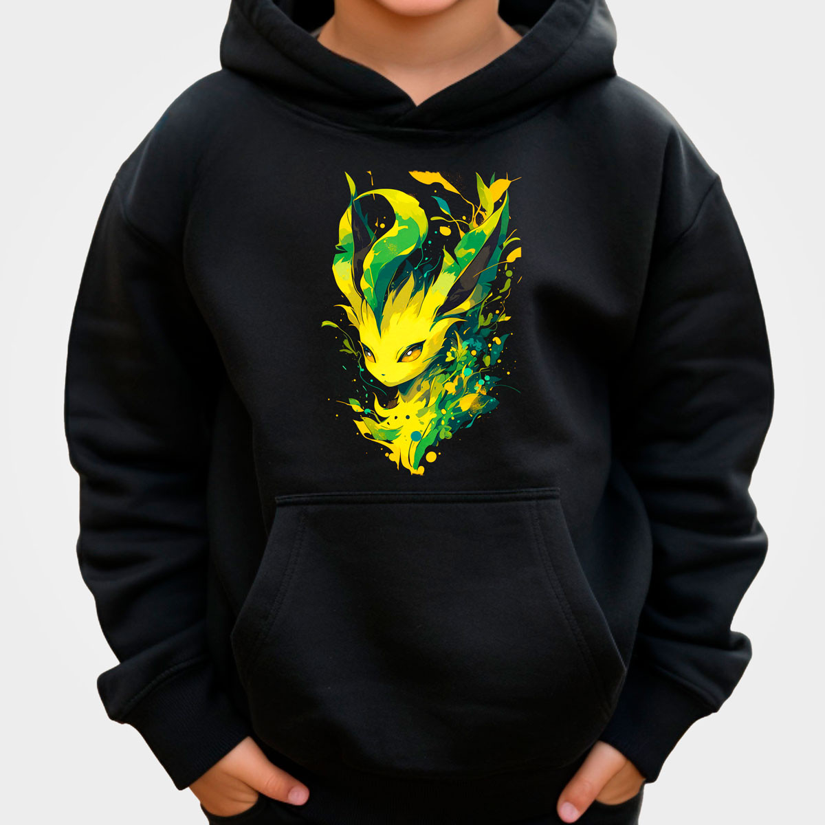 canguro-anime-ni-o-leafeon-giga-drain-sudadera