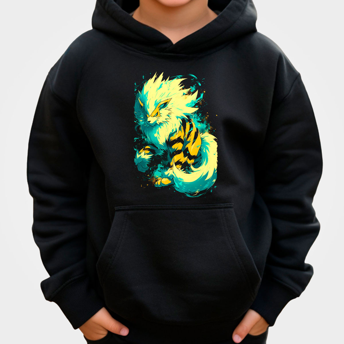 canguro-anime-ni-os-dise-o-arcanine-shiny-pok-mon-negro
