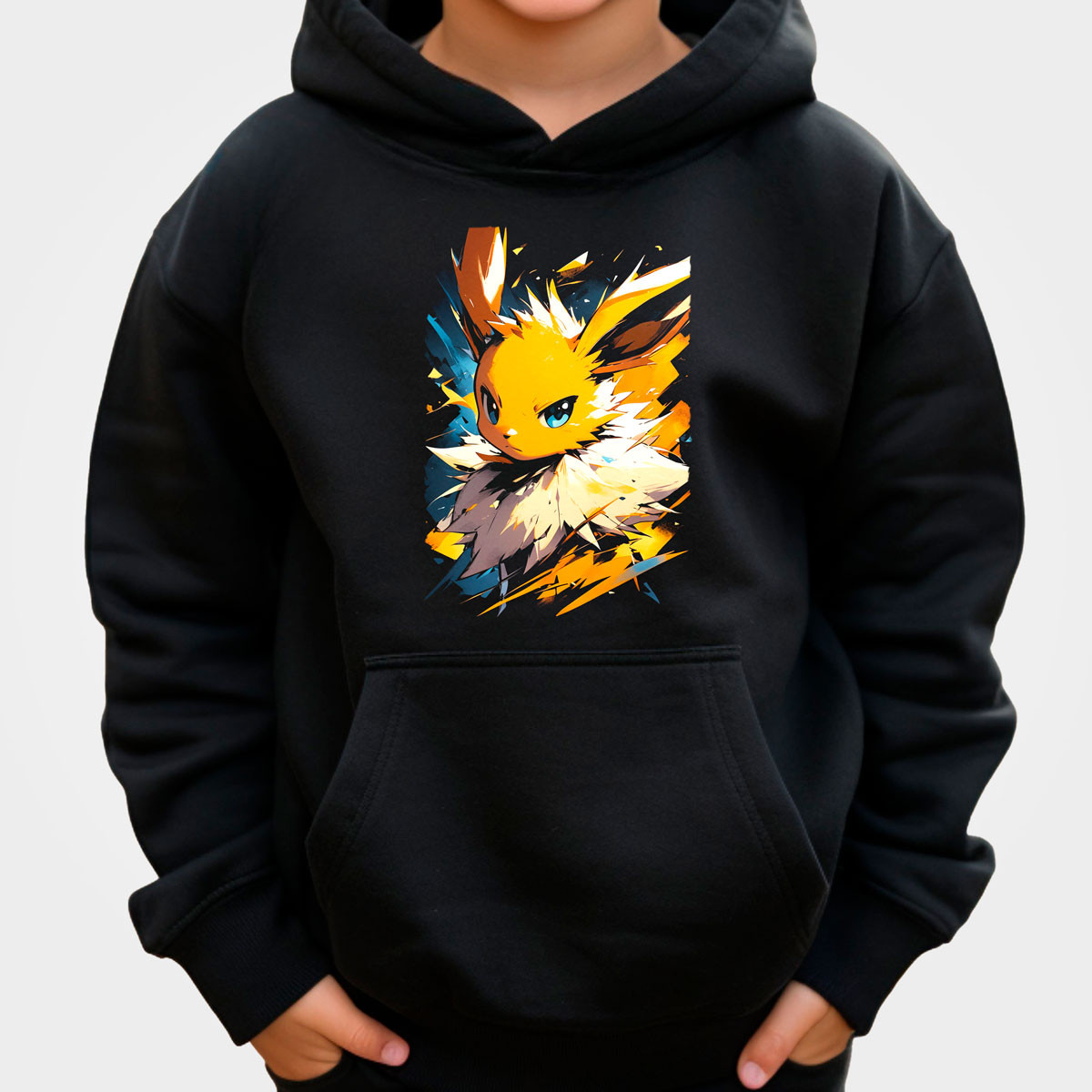 canguro-anime-ni-os-entrenador-eevee-manga-corta-dise-o-negro