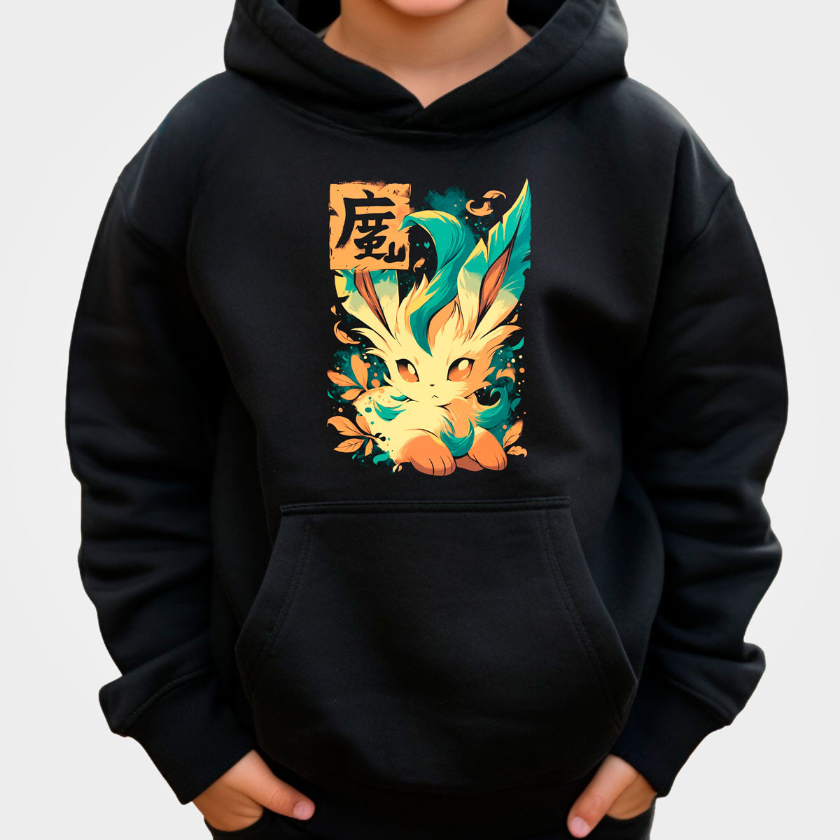 canguro-anime-unisex-estilo-design-leafeon-ink-pok-mon