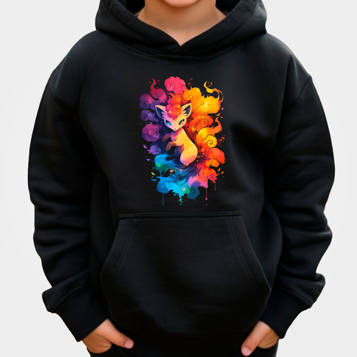 canguro-anime-unisex-vulpix-fire-design-manga-corta