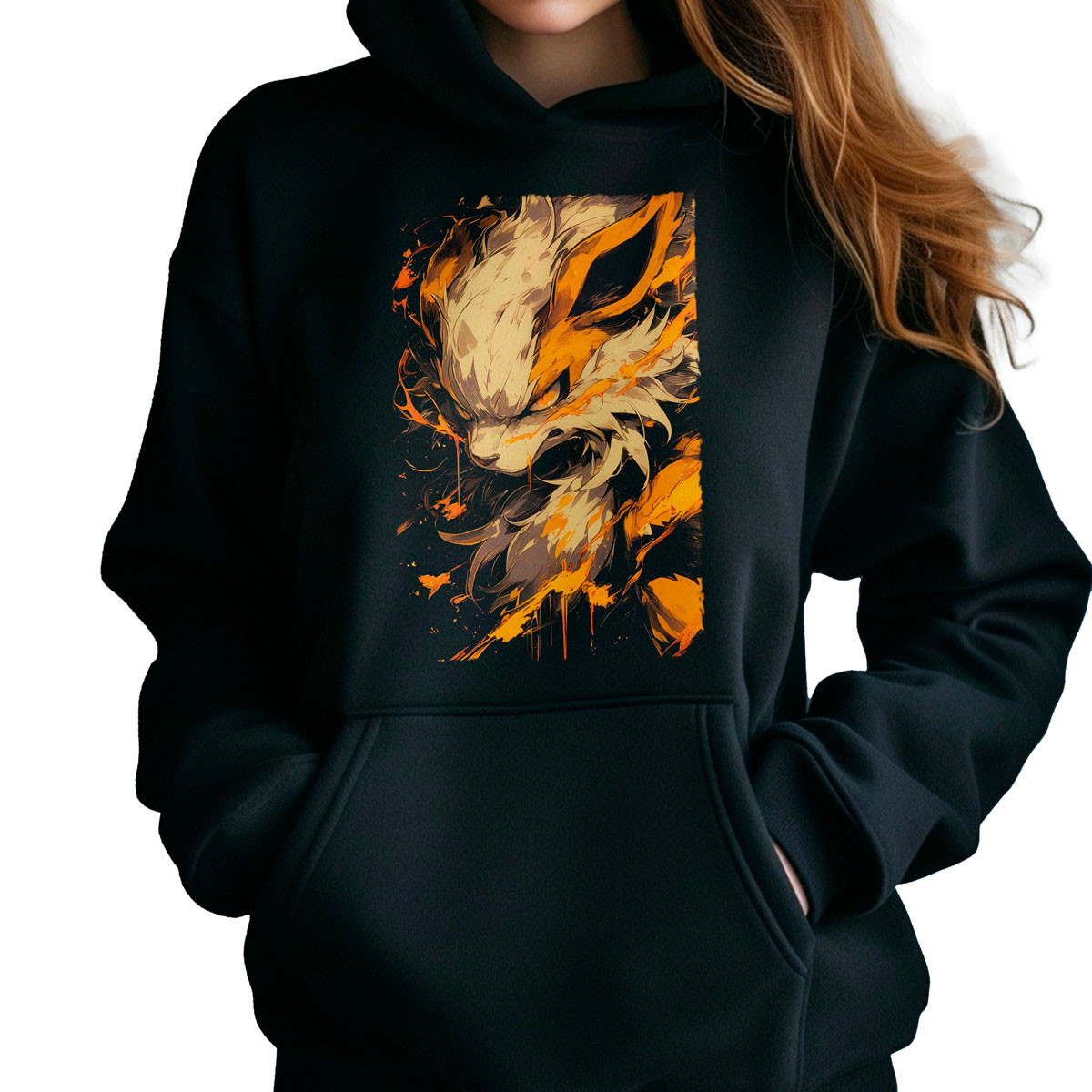 hoodie-anime-arcanine-face-en-batalla-anime
