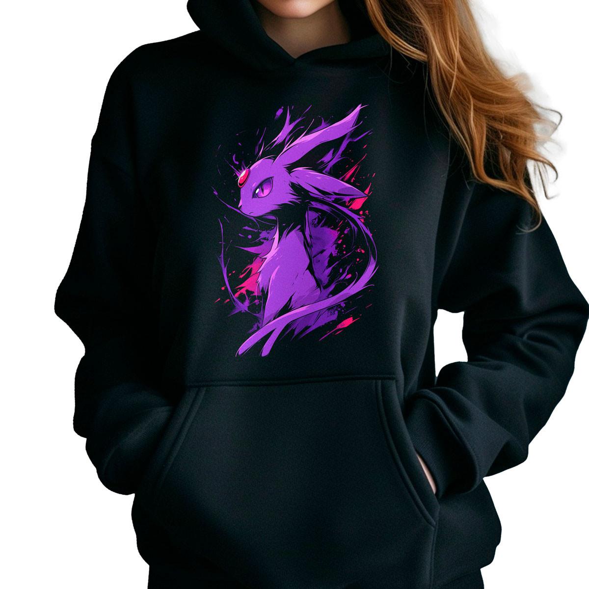 hoodie-anime-brillante-espeon-pokemon-manga-negra