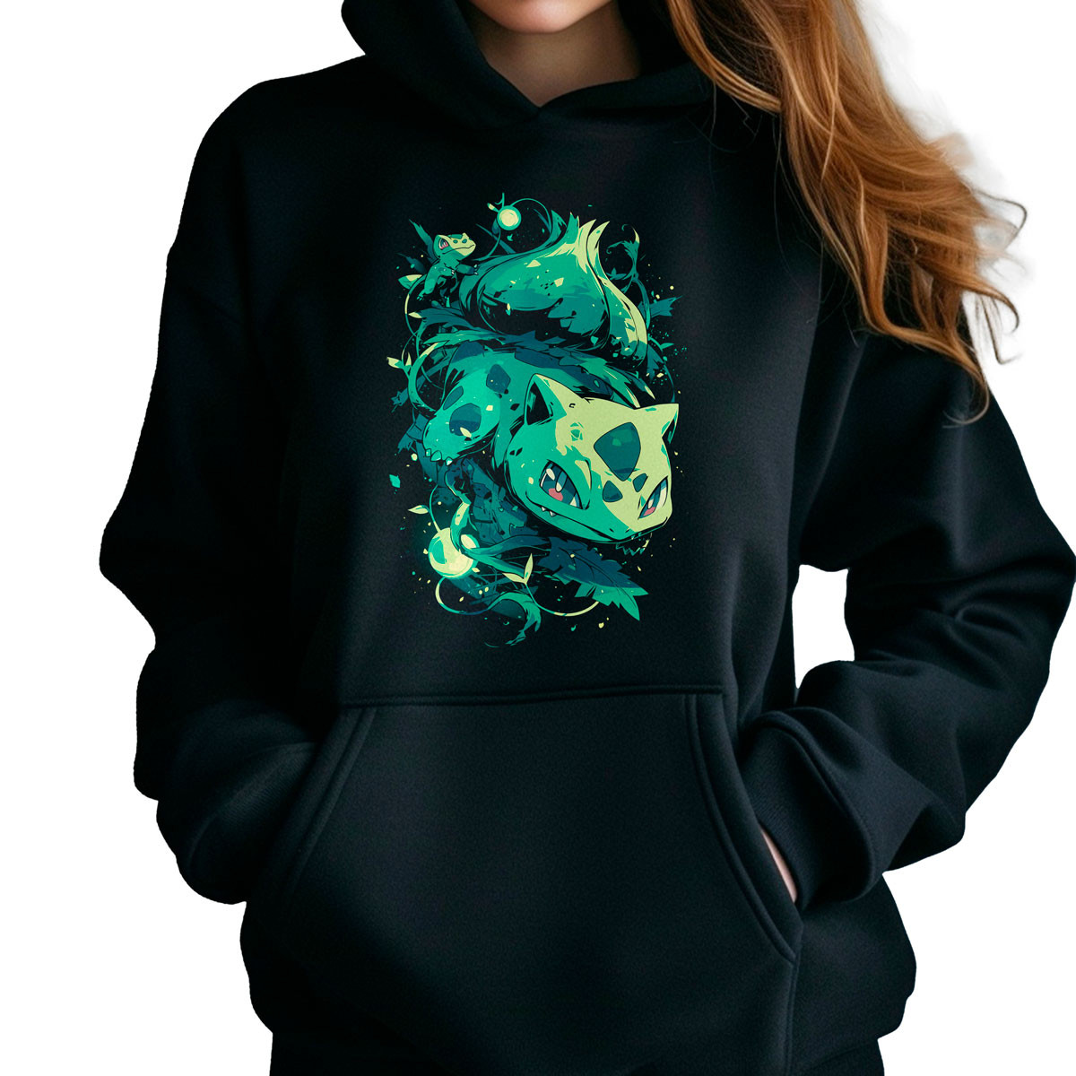 hoodie-anime-bulbasaur-pokemon-negro-brillante