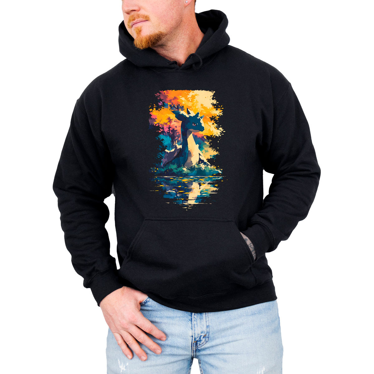 hoodie-anime-con-dise-o-silueta-lapras-de-pok-mon