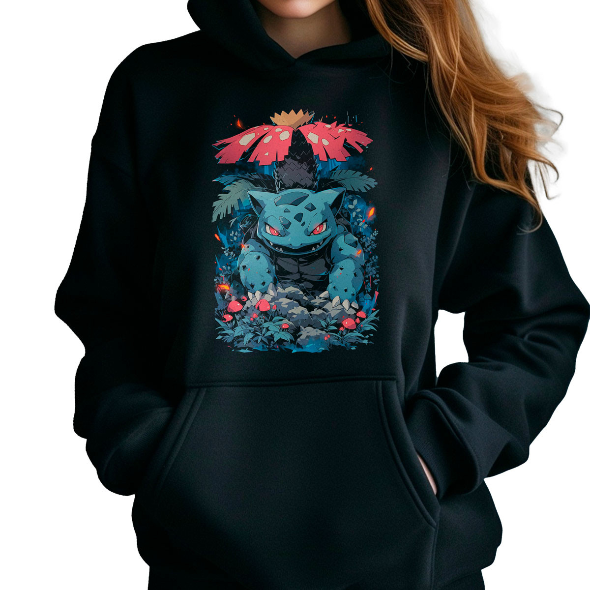 hoodie-anime-dise-o-venusaur-oscuro-de-pokemon