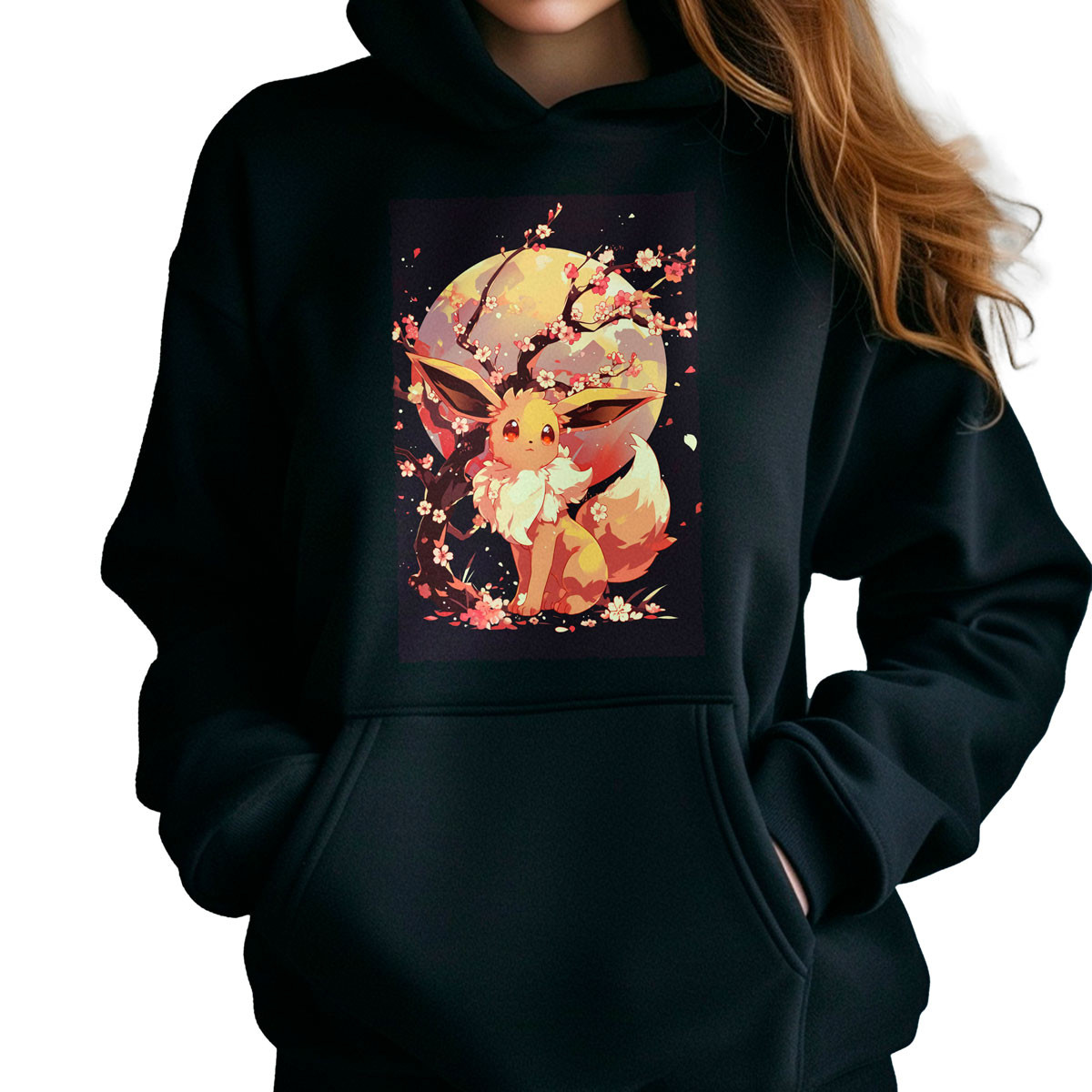 hoodie-anime-eevee-cerezos-del-dise-o-pokemon