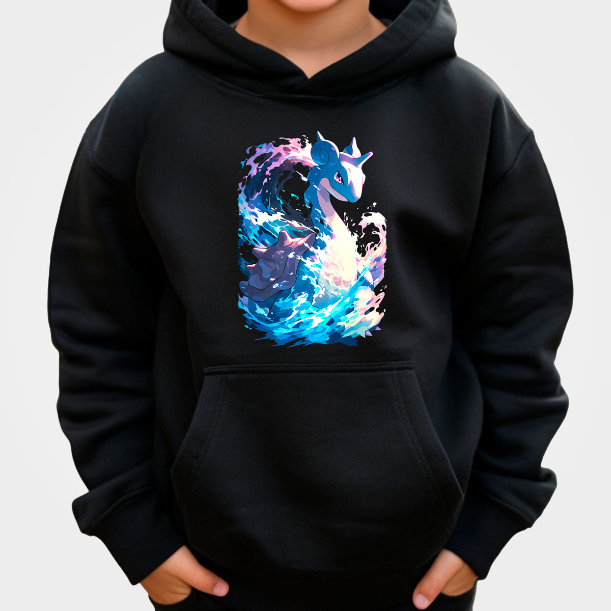 hoodie-anime-estampada-batalla-pok-mon-lapras-pulso-de-agua