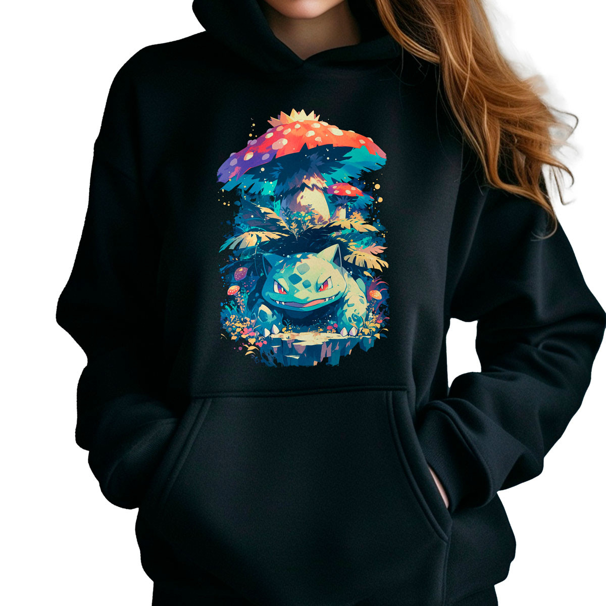 hoodie-anime-estampada-batalla-venusaur-sleep-powder-pok-mon