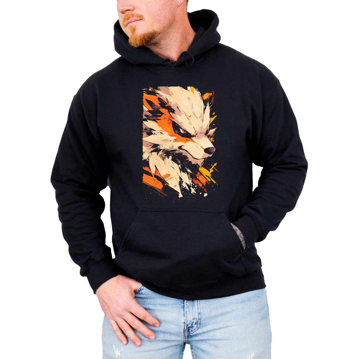hoodie-anime-estilo-suave-closeup-arcanine-pokemon