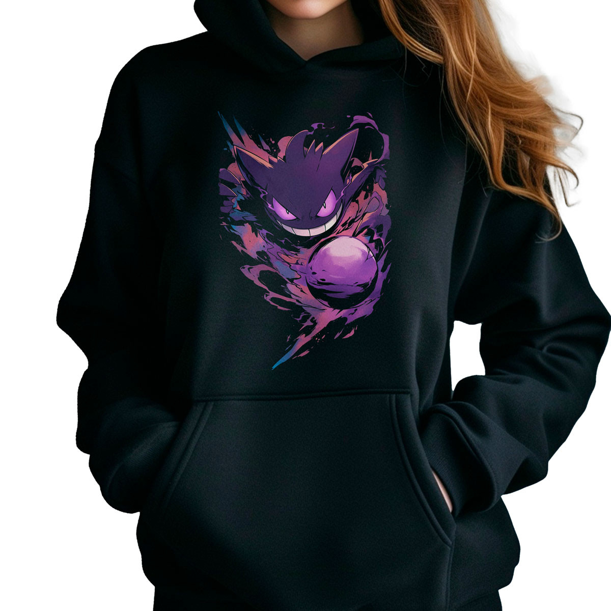 hoodie-anime-gastly-atacando-desde-pokemon-anime-negro