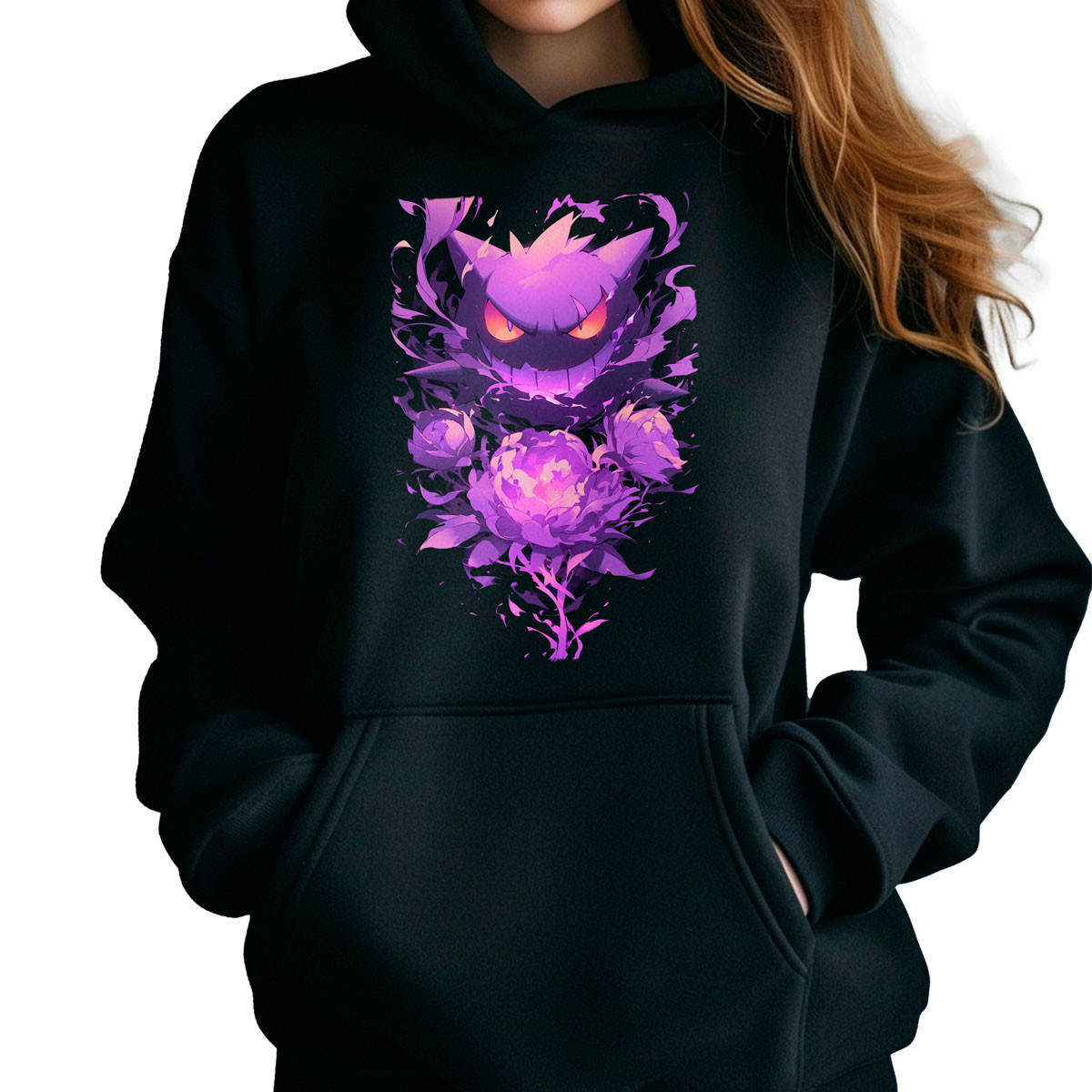 hoodie-anime-gastly-pok-mon-batallas-dibujo-contorno-anime