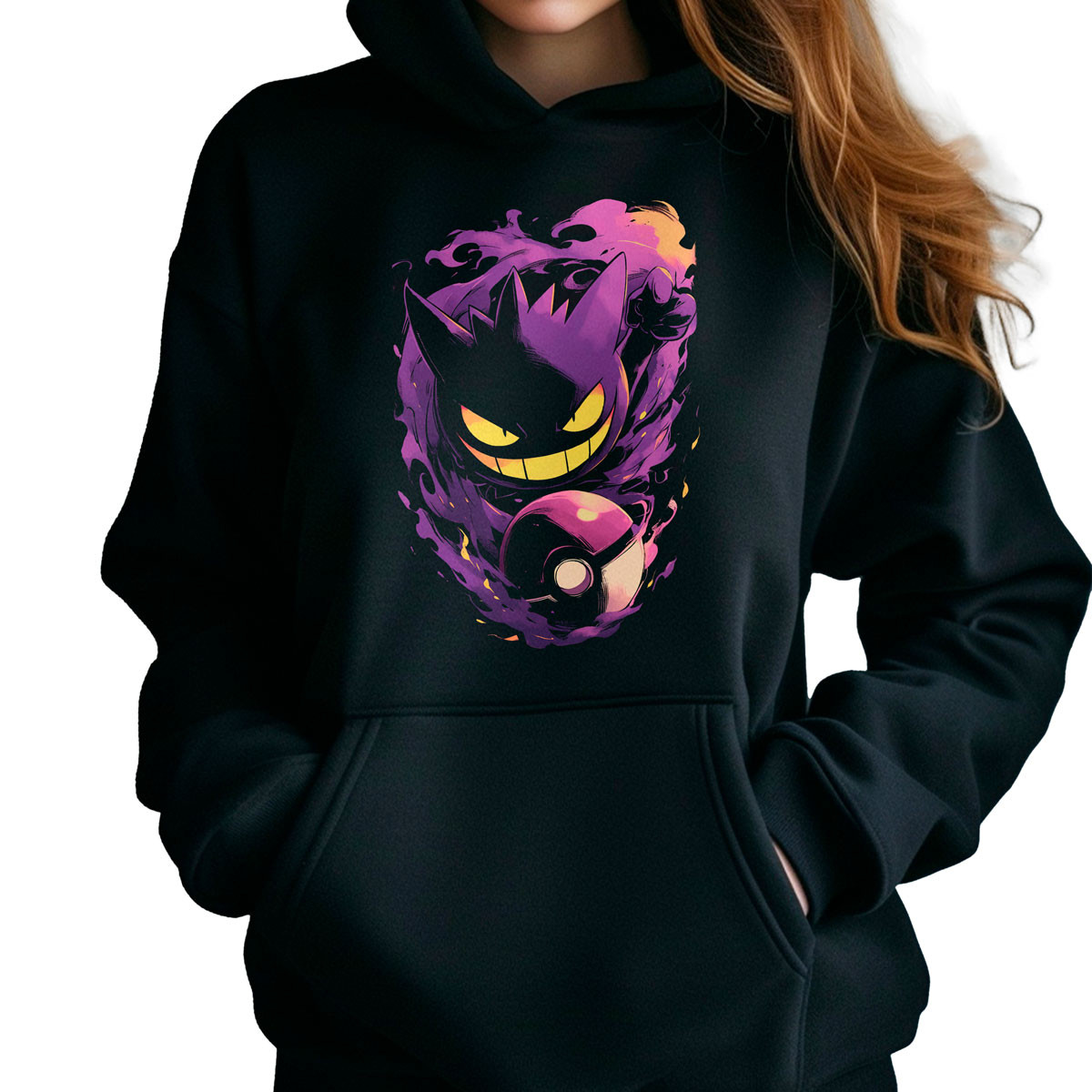 hoodie-anime-gastly-shadow-ball-estampada