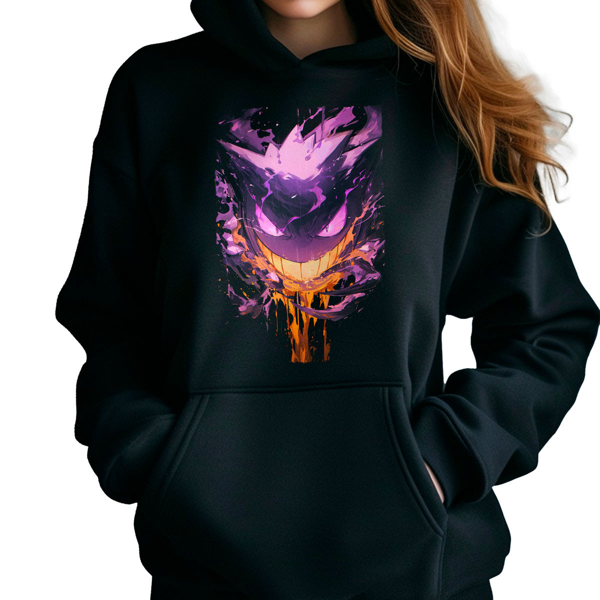 hoodie-anime-haunter-brillante-pok-mon-negro