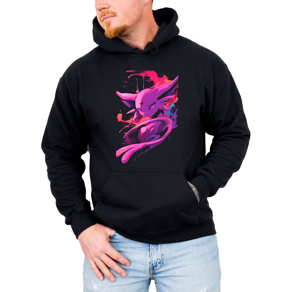 hoodie-anime-hombre-espeon-pokemon-manga-corta