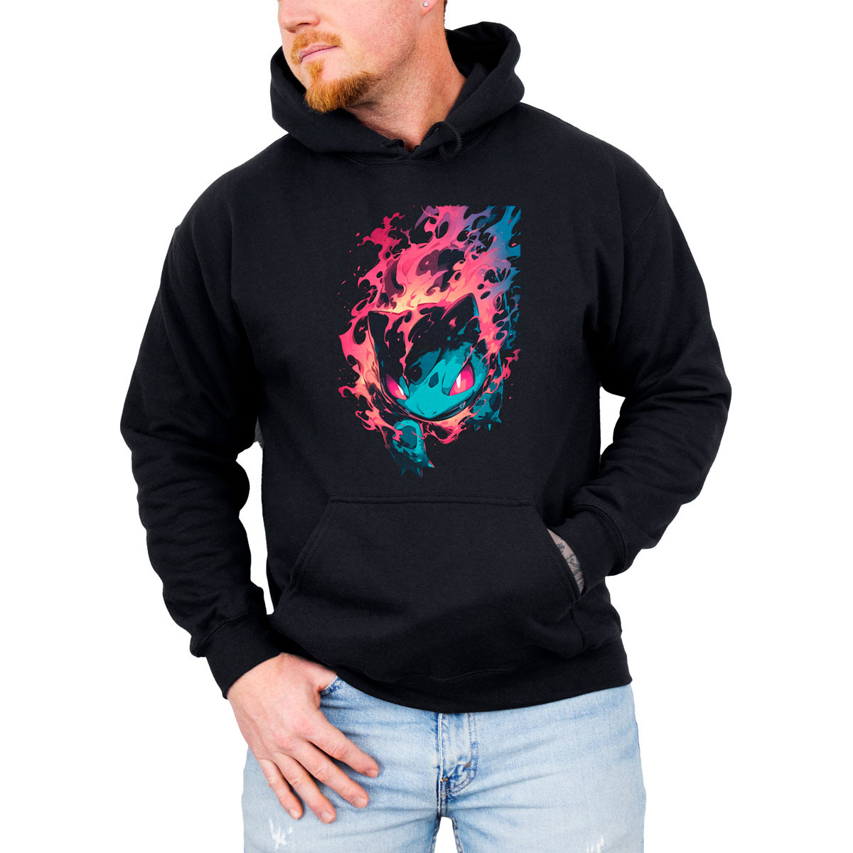 hoodie-anime-hombre-estampada-bulbasaur-silueta-pok-mon