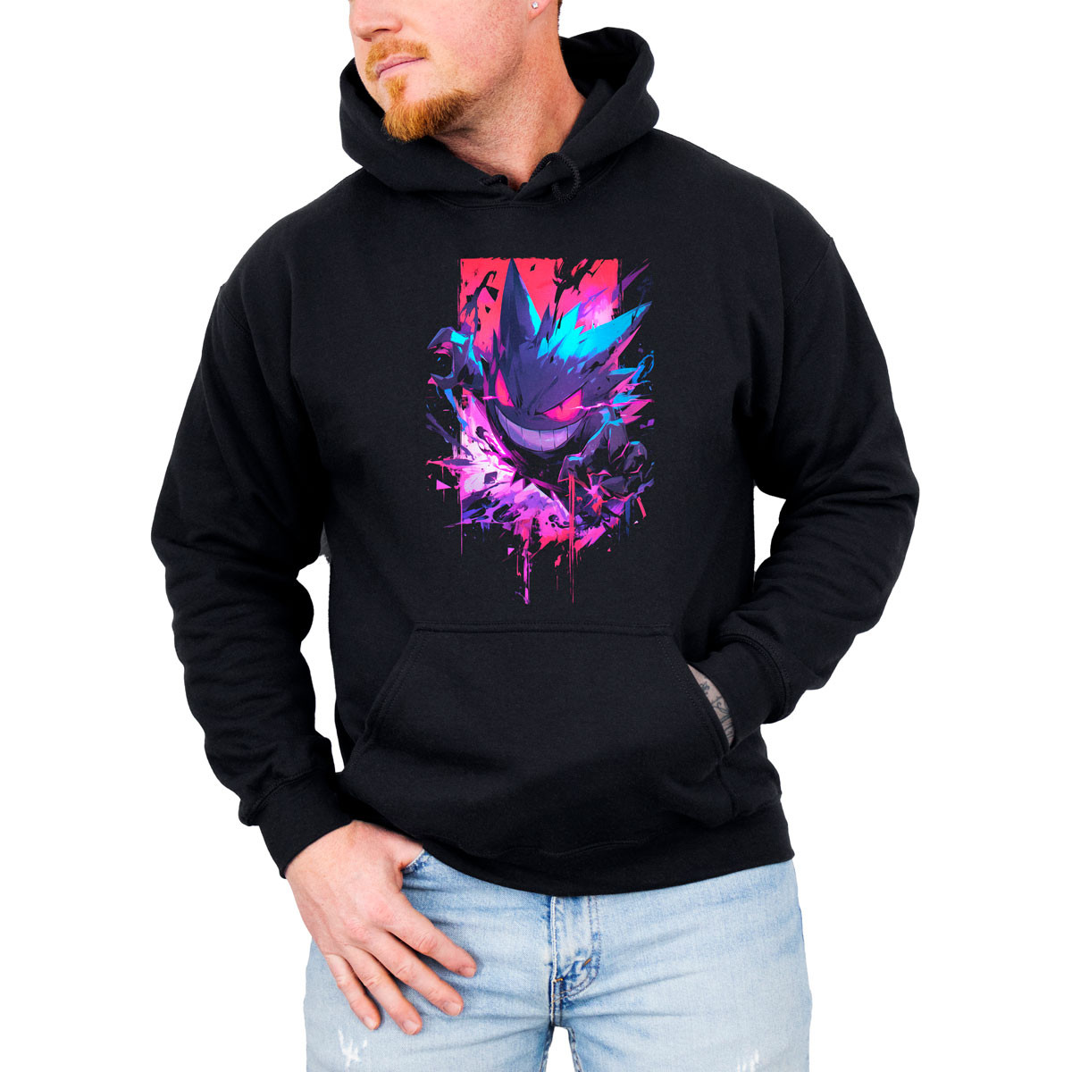 hoodie-anime-hombre-gengar-pokemon-negro
