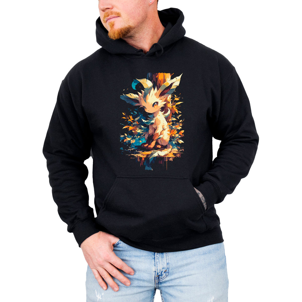 hoodie-anime-hombre-leafeon-algod-n-negro