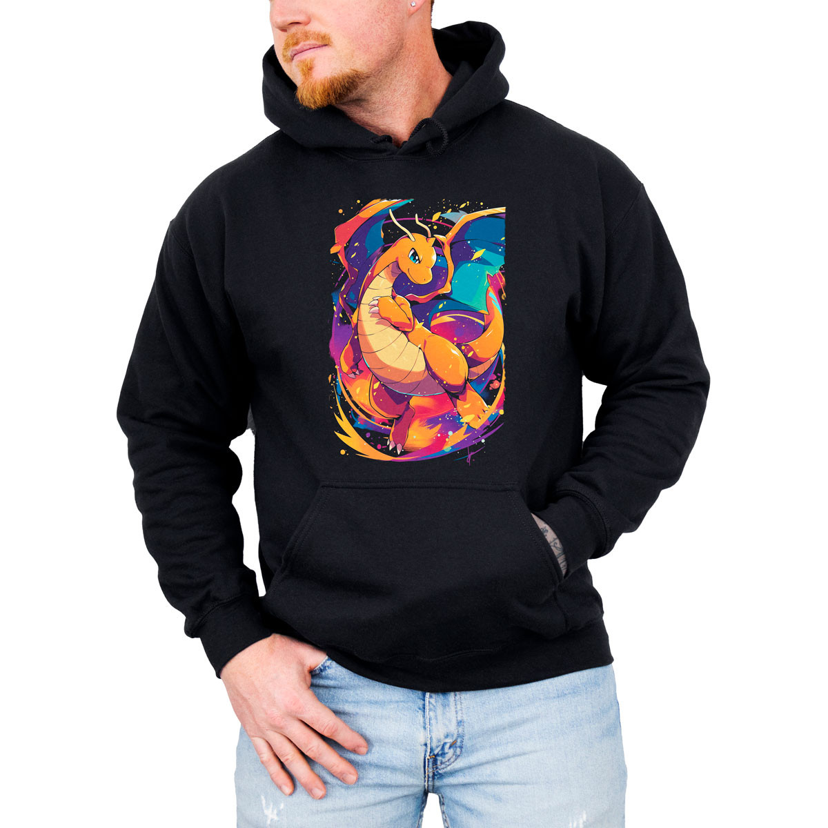 hoodie-anime-hombre-negro-dragonite-shiny-pok-mon