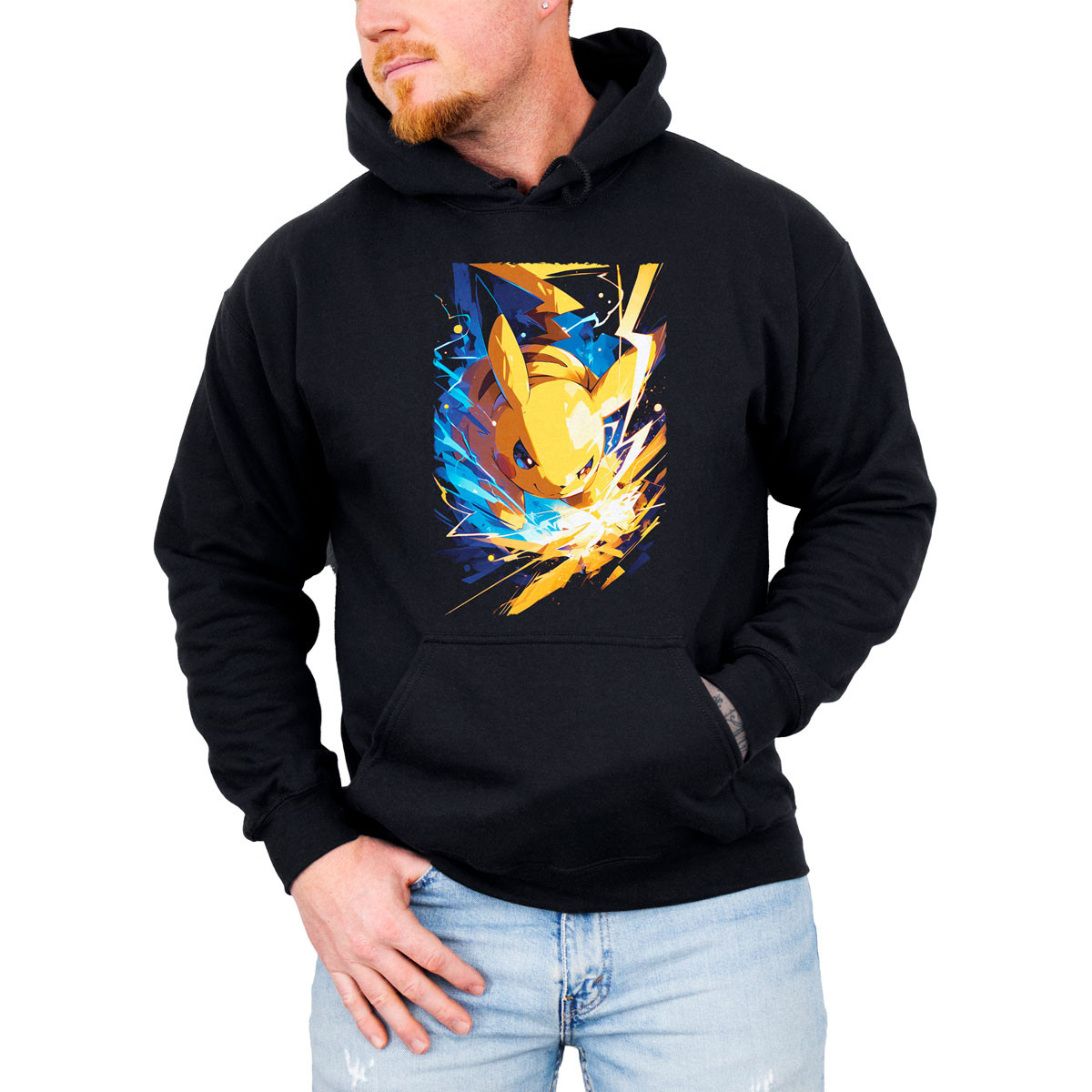 hoodie-anime-hombre-pikachu-electric-suave