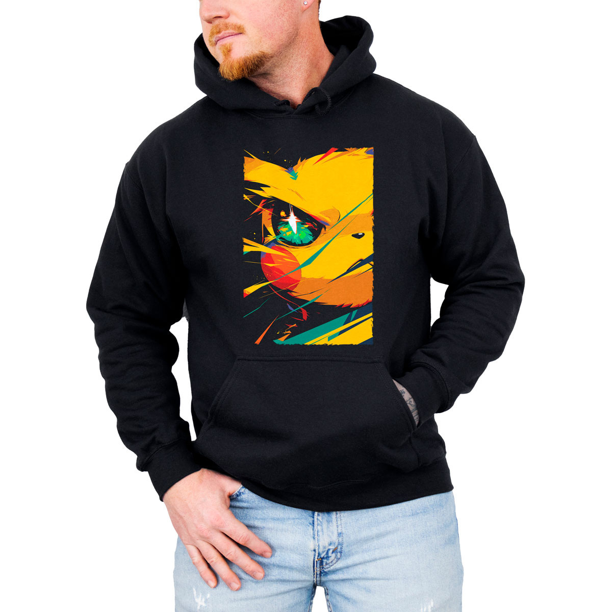 hoodie-anime-hombre-pikachu-eyes-closeup-pok-mon