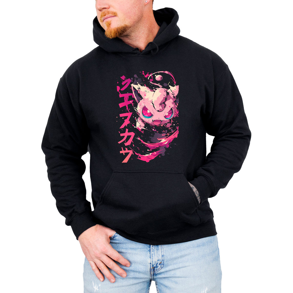 hoodie-anime-jigglypuff-shiny-estampado-negro