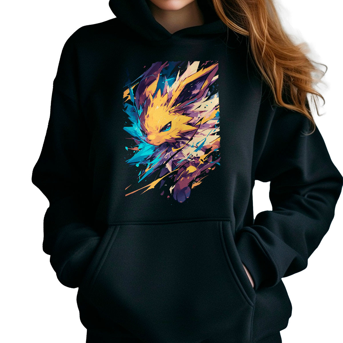 hoodie-anime-jolteon-face-closeup-algod-n-brillante