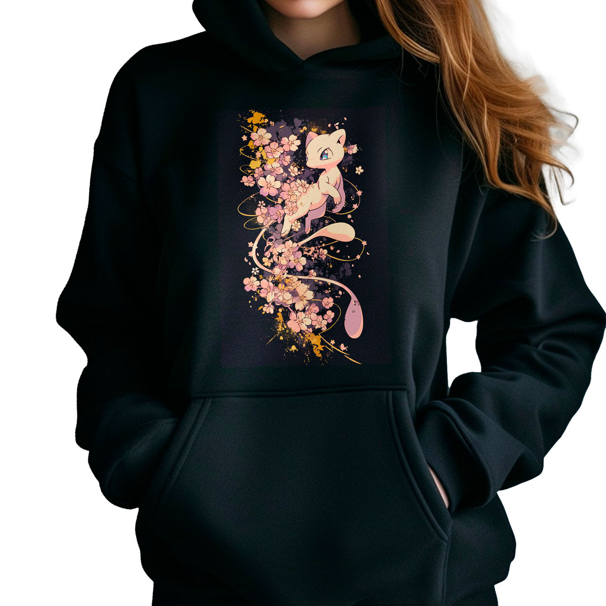 hoodie-anime-mew-batallas-pok-mon-cerezo-flores-b-13-