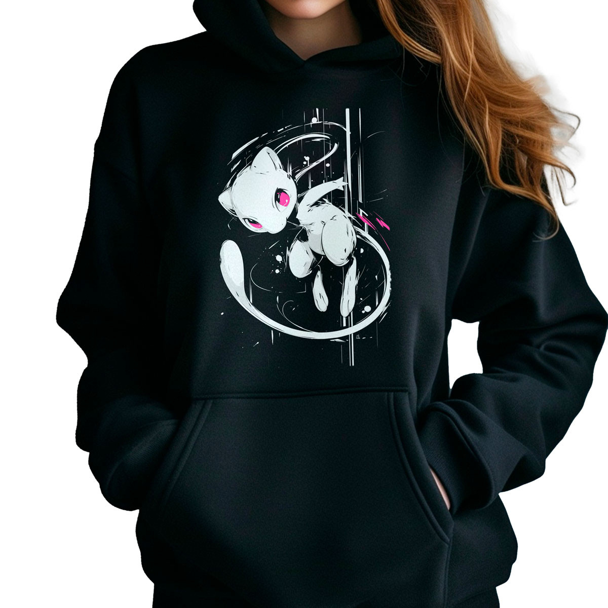 hoodie-anime-mew-minimalista-alta-calidad
