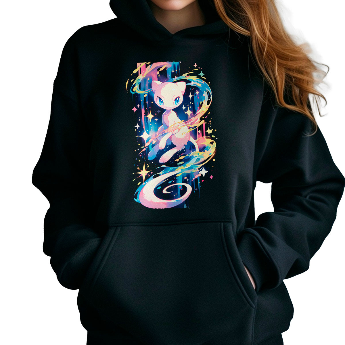 hoodie-anime-mew-silueta-pok-mon-negro