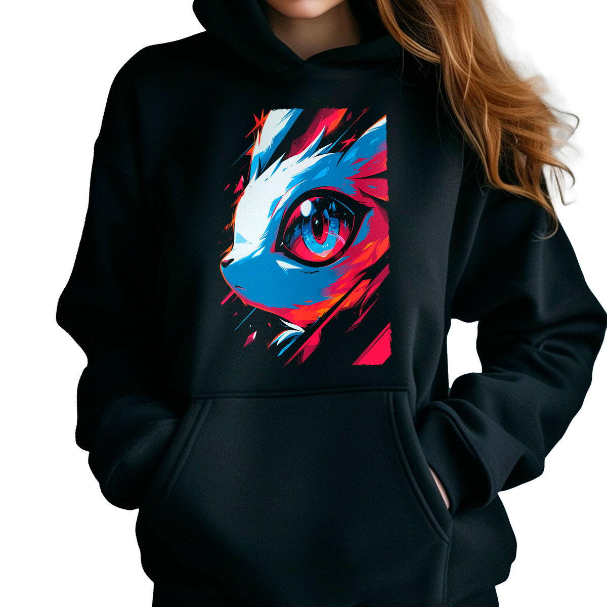 hoodie-anime-mujer-eevee-eyes-closeup-pok-mon