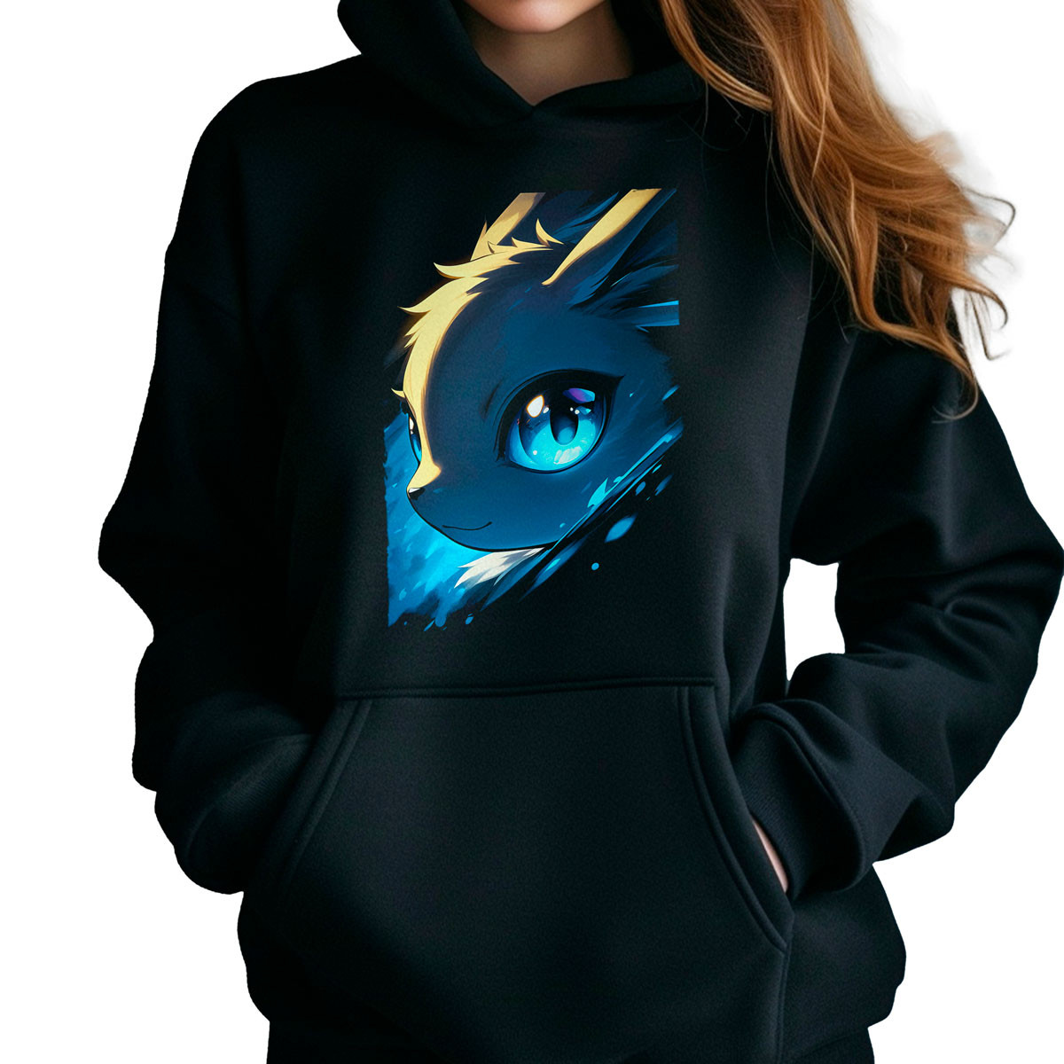 hoodie-anime-mujer-eevee-pokemon-cara-en-primer-plano