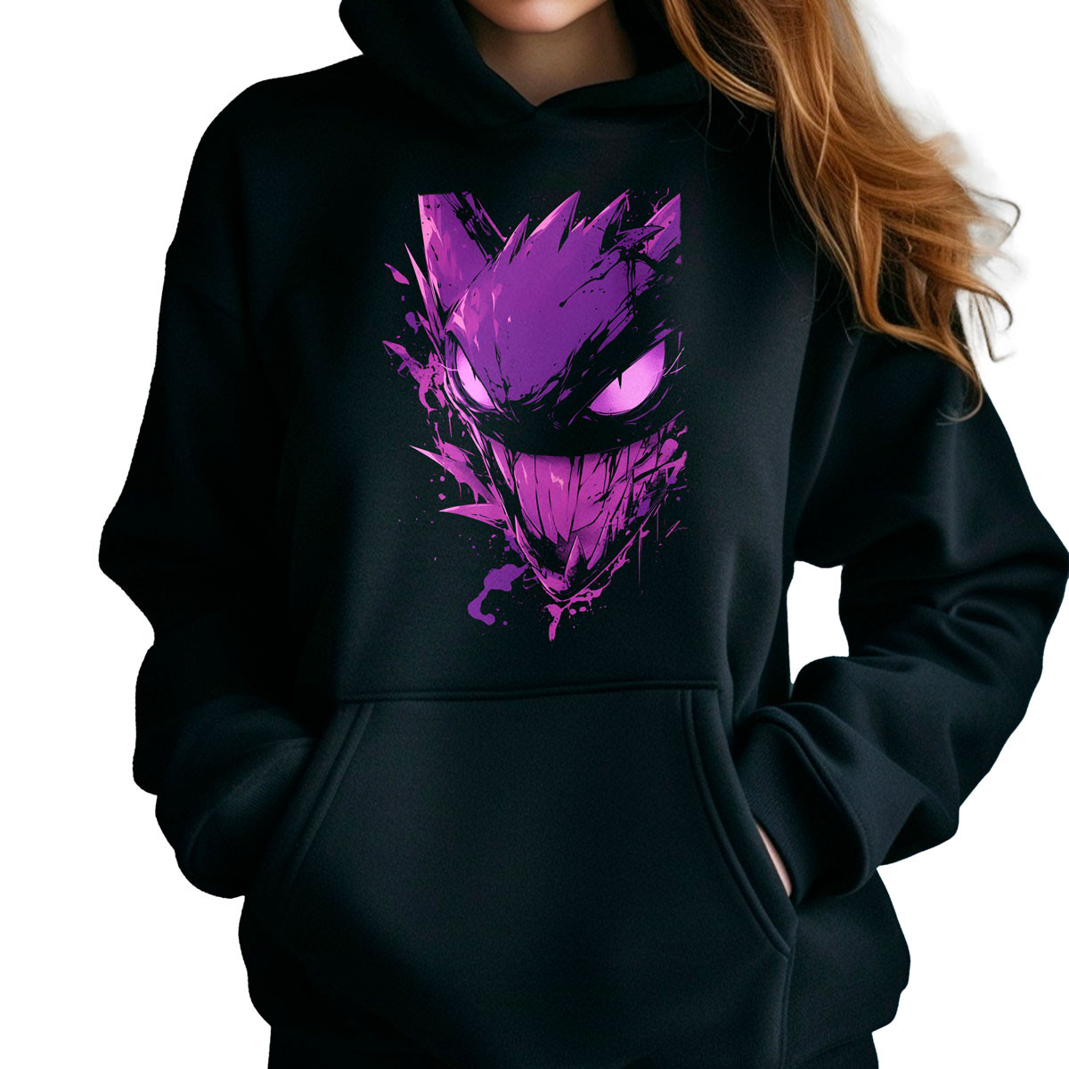 hoodie-anime-mujer-haunter-face-closeup-pok-mon