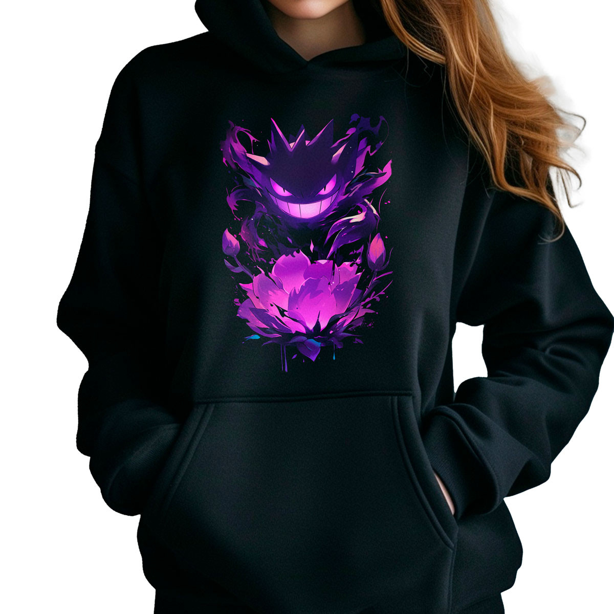 hoodie-anime-mujer-haunter-lotus-pokemon-negro