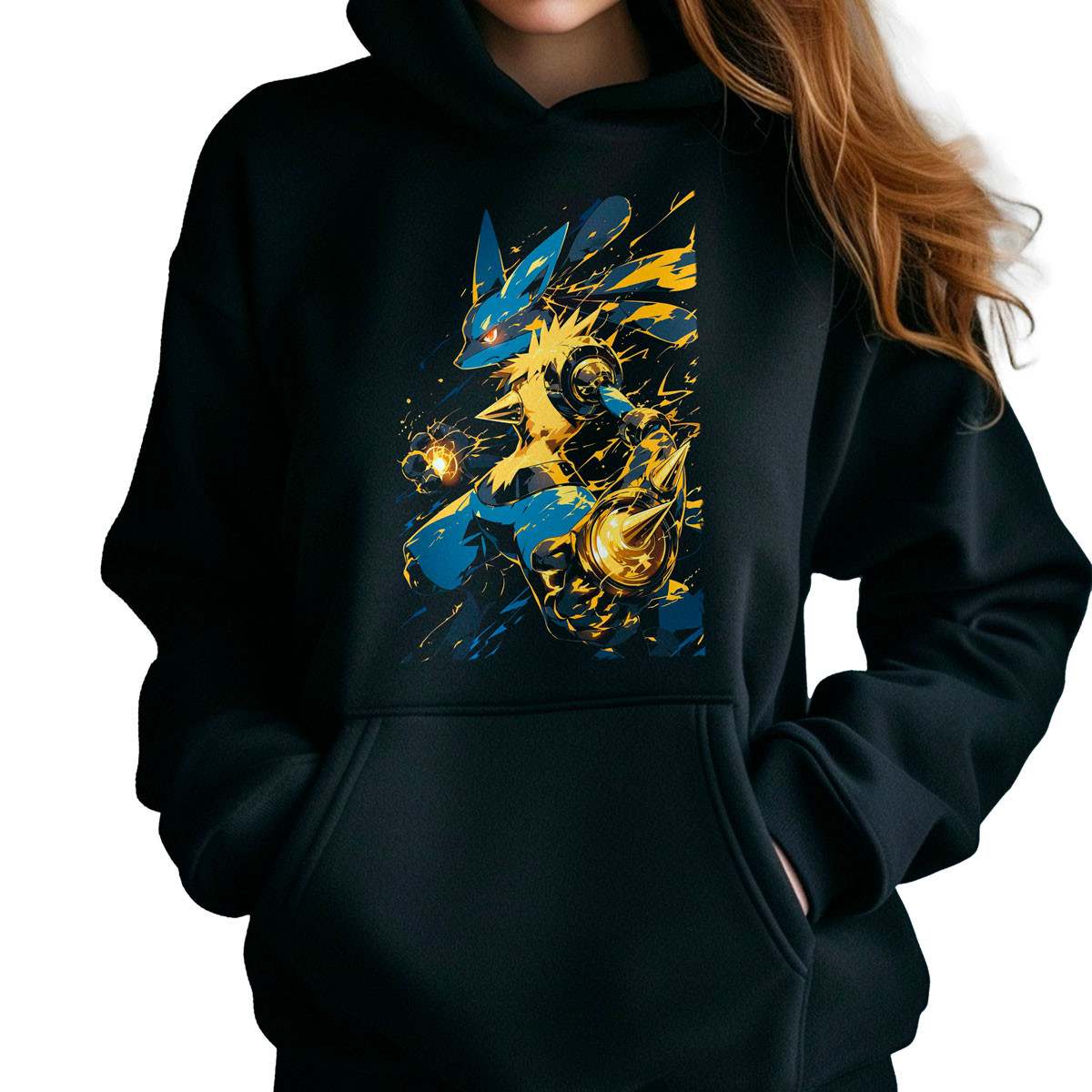 hoodie-anime-mujer-lucario-metal-sound-manga-corta