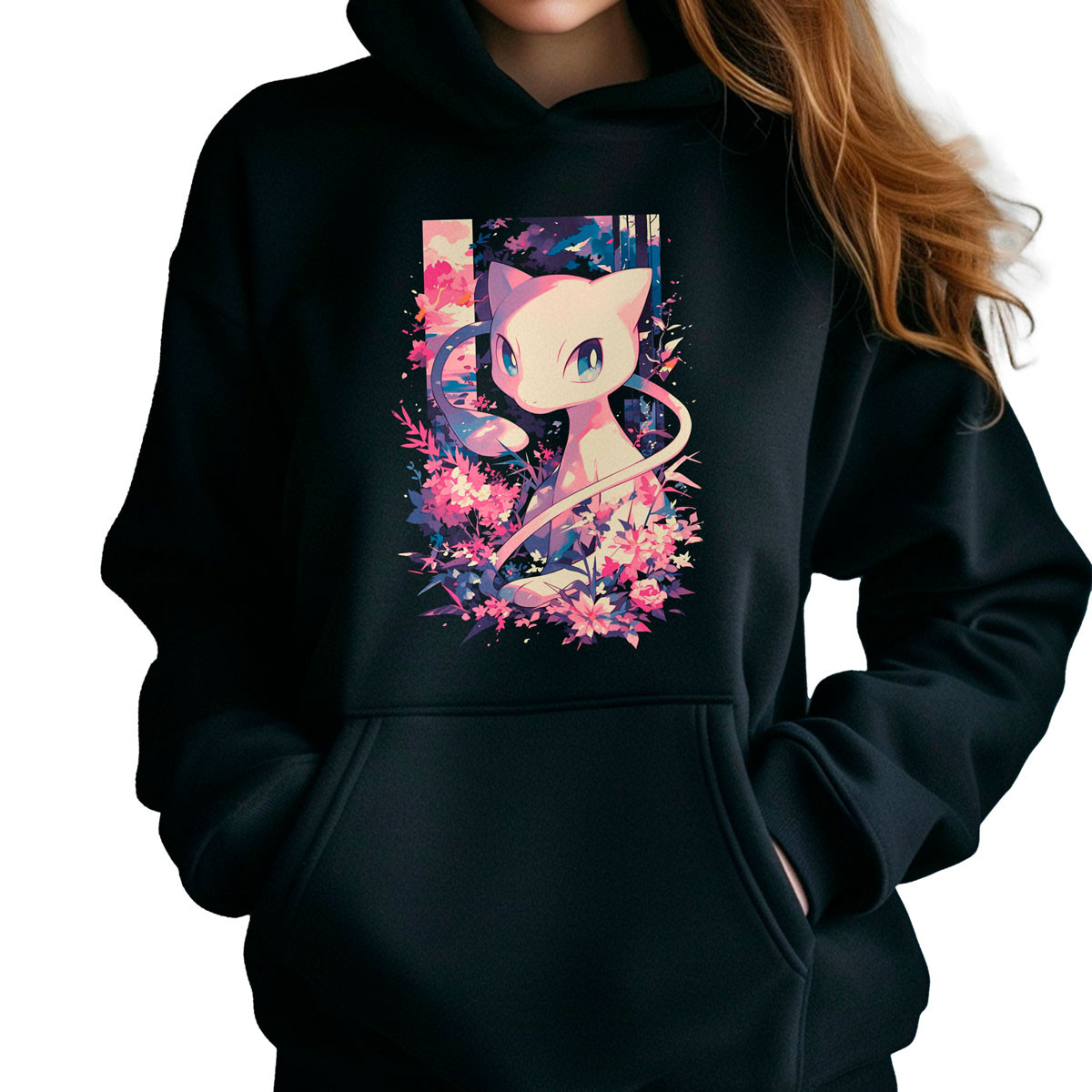 hoodie-anime-mujer-mew-pokemon-dise-o-negro-background