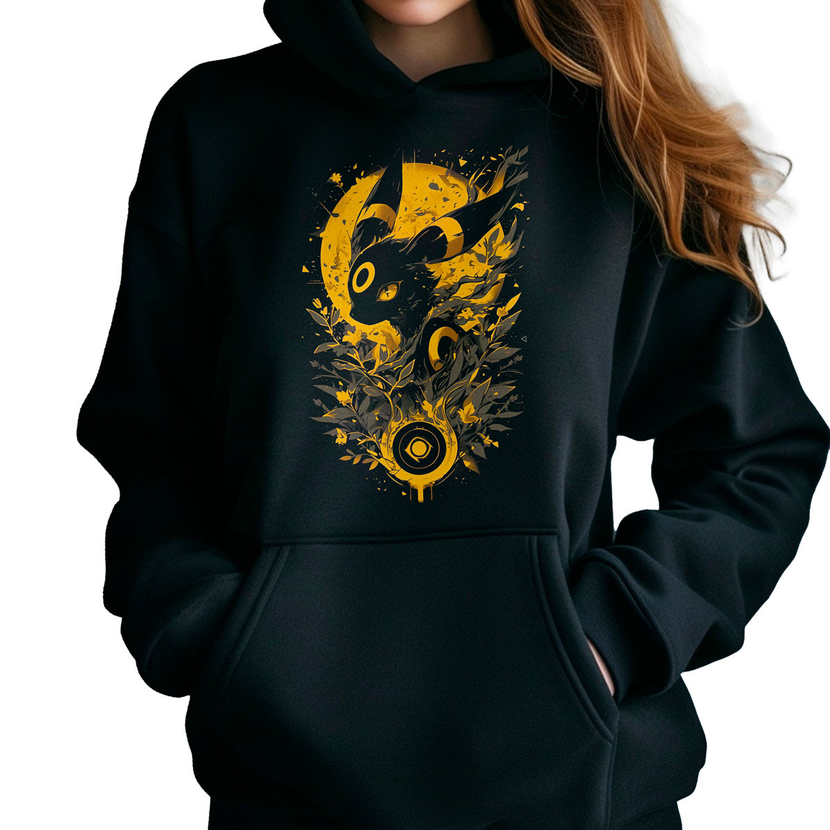 hoodie-anime-mujer-silueta-umbreon-pok-mon