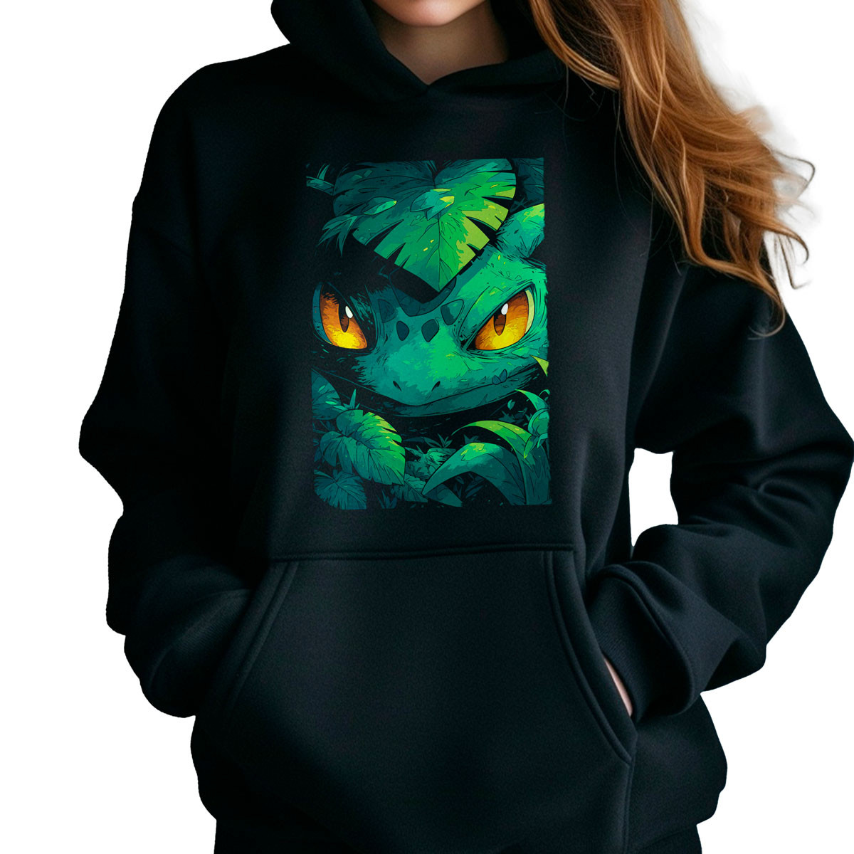 hoodie-anime-mujer-venusaur-eyes-closeup-anime