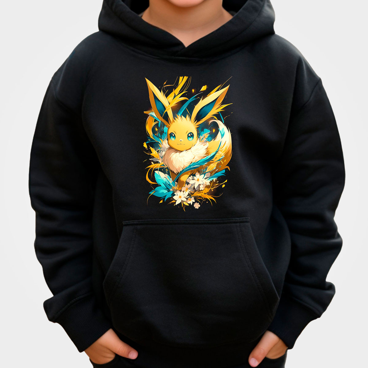 hoodie-anime-ni-a-batalla-eevee-lotus-pok-mon-negra