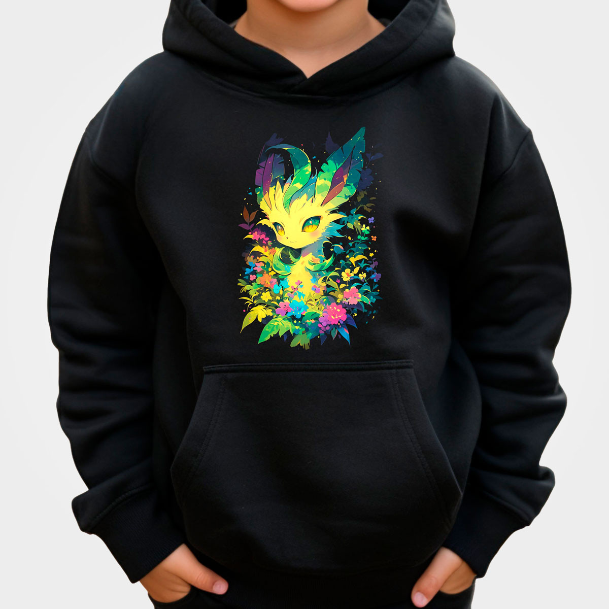hoodie-anime-ni-a-leafeon-verde-flores-pok-mon